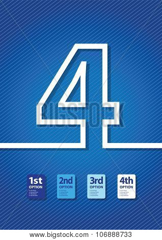 a blue number background
