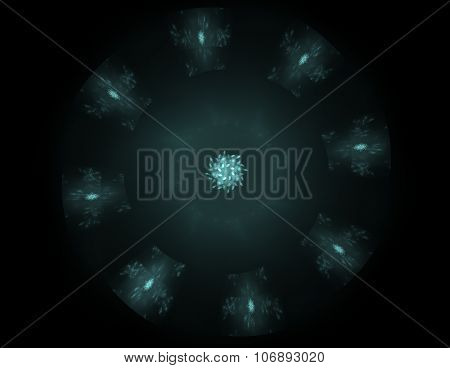 Shiny colorful fractal space digital artwork for creative graphic design