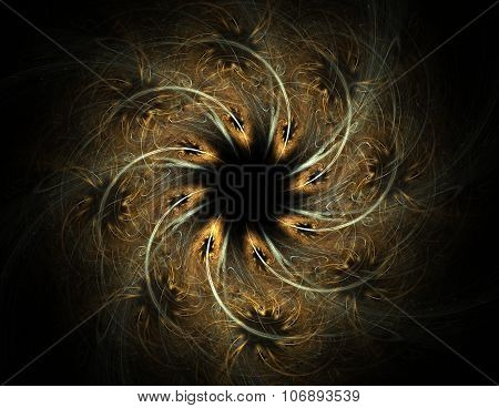 Shiny colorful fractal space digital artwork for creative graphic design