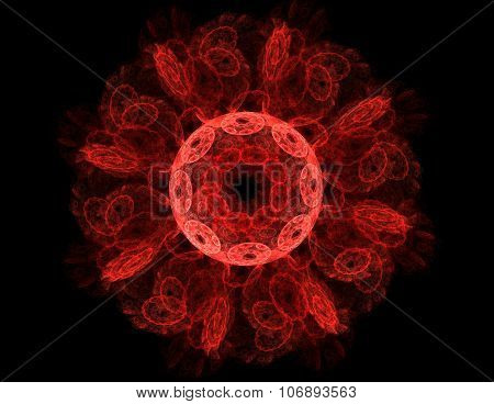 Shiny colorful fractal space digital artwork for creative graphic design