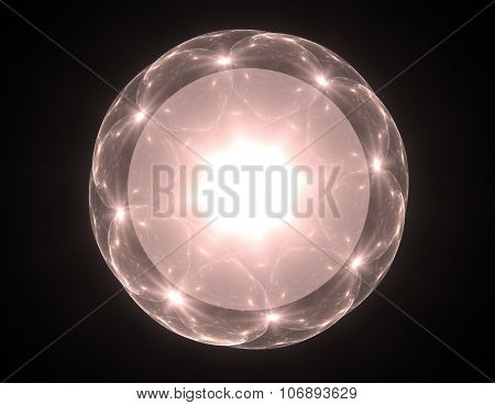 Shiny colorful fractal space digital artwork for creative graphic design