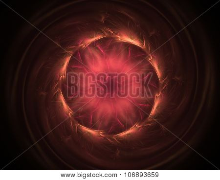 Shiny colorful fractal space digital artwork for creative graphic design