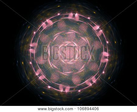 Abstract Lens Flare Space Or Time Travel Concept Background