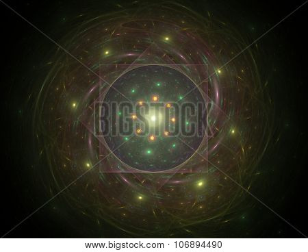 Abstract Lens Flare Space Or Time Travel Concept Background