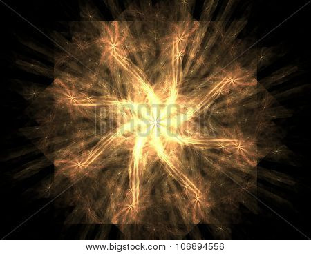 Abstract Lens Flare Space Or Time Travel Concept Background