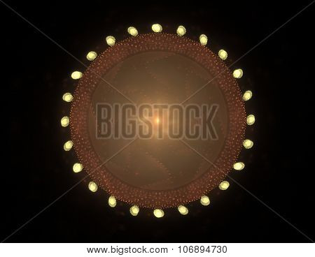 Abstract Lens Flare Space Or Time Travel Concept Background
