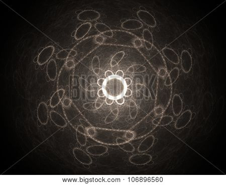 Abstract Lens Flare Space Or Time Travel Concept Background