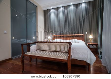 Luxury Bedroom Interior - Evening Shot