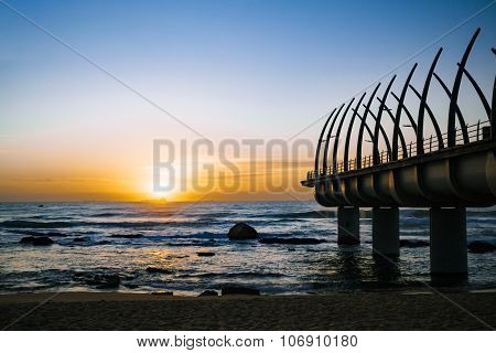 Umhlanga Durban Pier In The Sunrise