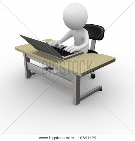 Travailleur de l'ordinateur