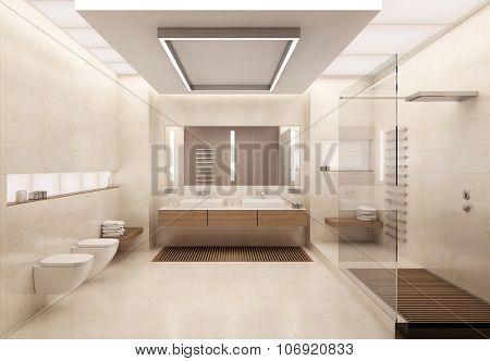 3D Rendering Of Bathroom