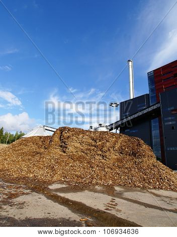 Bio Power Plant Against Blue Sky