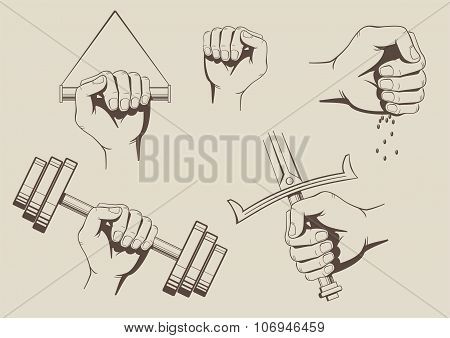 Palm Clenched Vector
