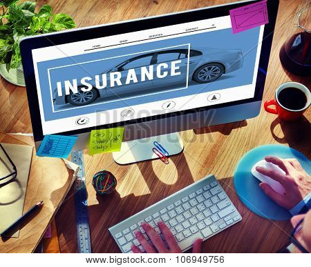 Car Insurance Accident Claim Risk Defense Drive Concept