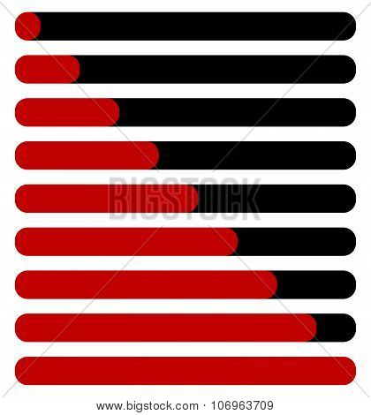 Horizontal Progress, Loading Bars. Steps, Phases, Progression.