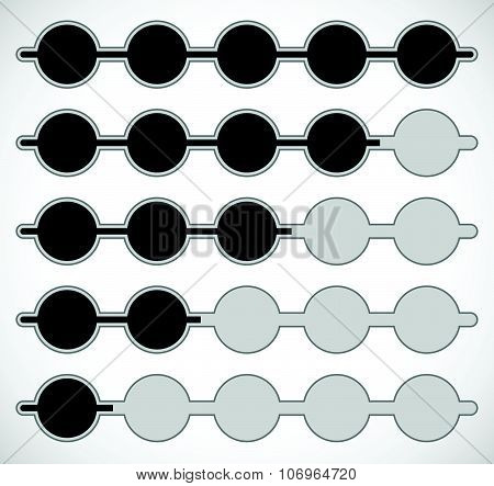 Horizontal Progress, Loading Bars. Steps, Phases, Progression.