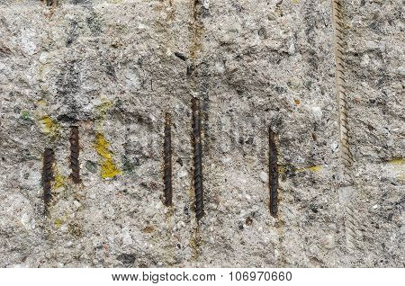 Berlin Wall close-up.