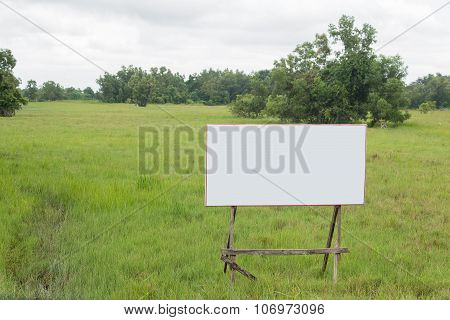 blank board on field
