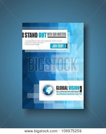 Brochure template, Flyer Design or Depliant Cover for business presentation and magazine covers.