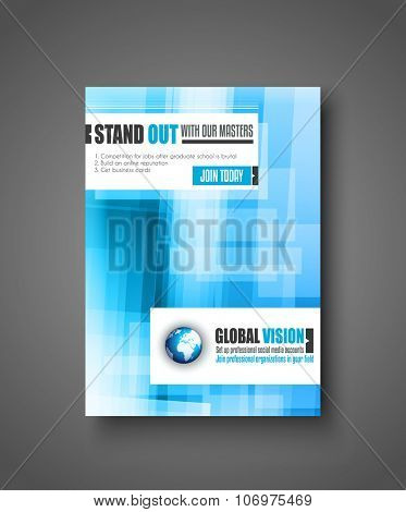 Brochure template, Flyer Design or Depliant Cover for business presentation and magazine covers.