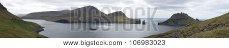 Panorama Of Vagar And Tindholmur