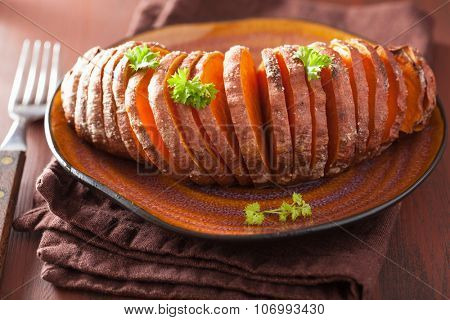 Baked hasselback potato
