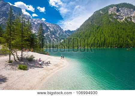 Lake Braies In Italy