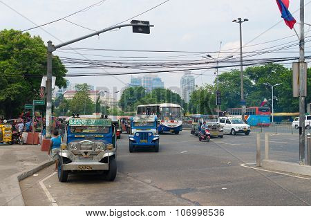 Jeepneys In Manila, Philippines
