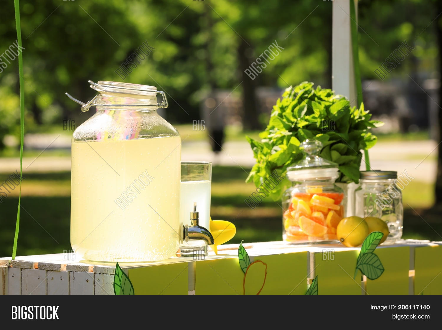 Lemonade Glass Jar Tap Image & Photo (Free Trial) Bigstock