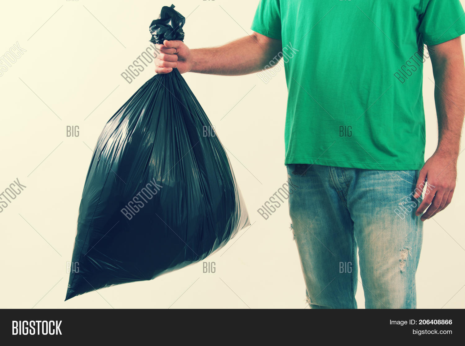 Man Holding Trash Bag Image & Photo (Free Trial) Bigstock