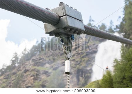 Detail Of A Hanging Metal Bridge