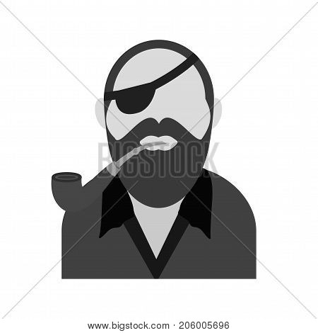 Pipe, smoking, pirate icon vector image. Can also be used for pirate. Suitable for use on web apps, mobile apps and print media.