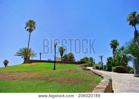 Tourist attraction. Jaffa. Ancient port city of Israel