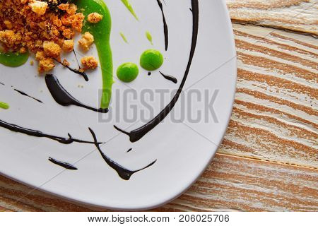 Molecular gastonomy cuttlefish roes with citrus mayonnaise