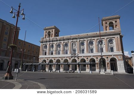 Forli (Emilia Romagna Italy): the Aurelio Saffi square with Palazzo delle Poste