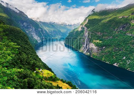 Breathtaking view of Sunnylvsfjorden fjord