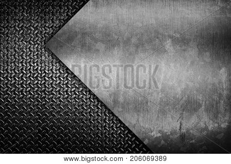 stained metal with diamond plate background