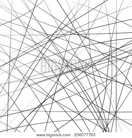 Random chaotic strip lines diagonally, abstract geometric background pattern. Vector modern pop art illustration, Brownian movement