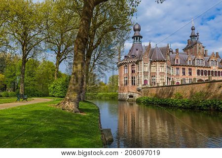 Ooidonk Castle in Belgium - architecture background