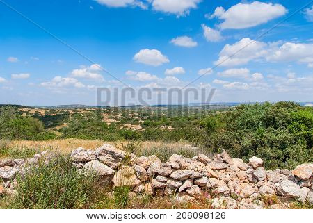 View on biblical landscape, Judean Hills near Beit Shemesh. Israel