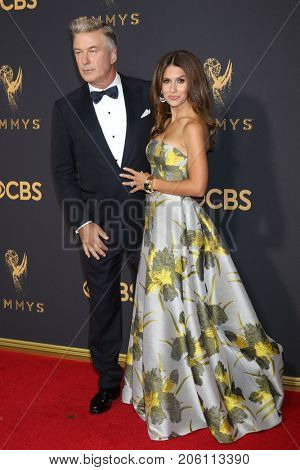 LOS ANGELES - SEP 17:  Alex Baldwin, Hilaria Baldwin at the 69th Primetime Emmy Awards - Arrivals at the Microsoft Theater on September 17, 2017 in Los Angeles, CA