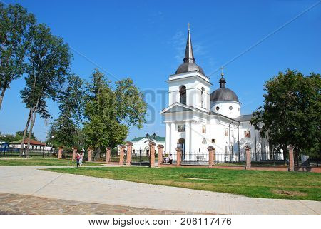 Baturin,Ukraine, September 13, 2009: Church in the town of Baturin on a sunny day