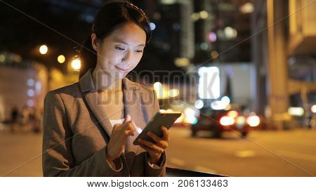 Business woman use of cellphone 