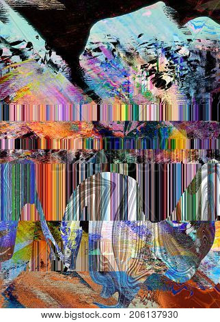 Psychedelic distorted background