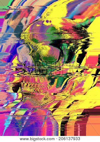 Psychedelic distorted background
