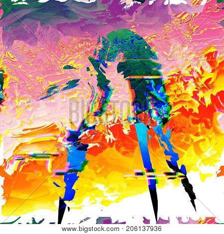 Psychedelic distorted background