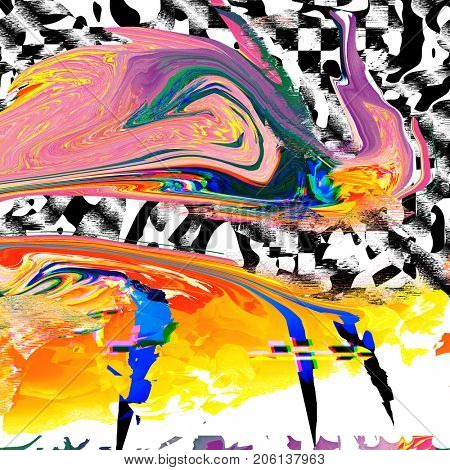 Psychedelic distorted background