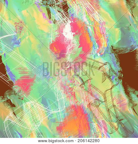 Psychedelic distorted background