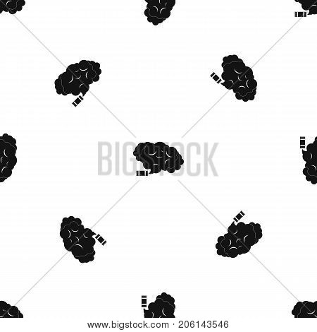 Tear gas pattern repeat seamless in black color for any design. Vector geometric illustration