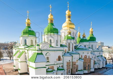 Saint Sophia Cathedral in Kiev at winter
